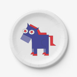 Prato De Papel Democrata Donkey