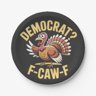 Prato De Papel Democratas? F Caw F Democratas Turquia Ação de Gra