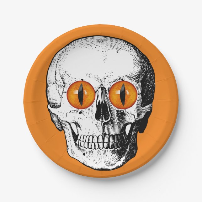 Prato De Papel Demon Eyed Skull (Frente)