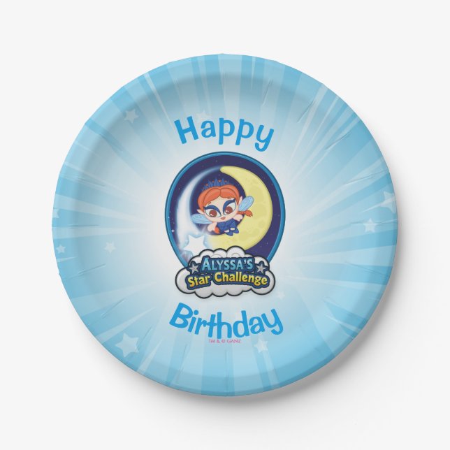 Prato De Papel Desafio da estrela de Alyssa (Frente)
