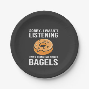 Prato De Papel Desculpe, estava pensando em Bagels judeu Hanukkah