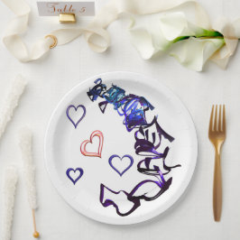 Prato De Papel Desencadear as placas de papel do meu coração