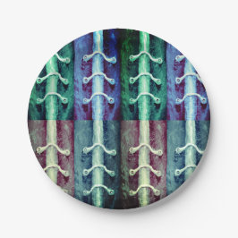 Prato De Papel Desenho abstrato das cores do minimalismo industri