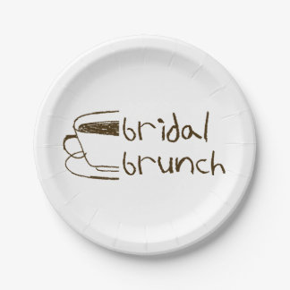 Prato De Papel Desenho de Caneca de Café Caprichoso de Brunch de 