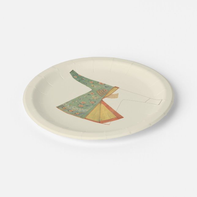 Prato De Papel Desenho de Kimono semiacabado (Inclinado)