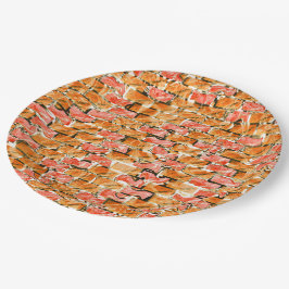 Prato De Papel Desenho no estilo tijolos com tom de brilho