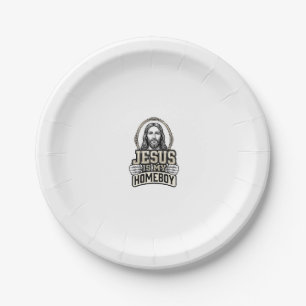 Prato De Papel Desenho Vetorial Gravado Vintage Jesus É Meu Amigo