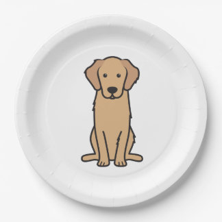 Prato De Papel Desenhos animados do cão do golden retriever