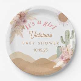 Prato De Papel Desert Boho Girl Baby Shower Southwestern Arizona