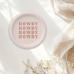 Prato De Papel Desert Cowgirl Last Rodeo<br><div class="desc">Uma design de vaqueira divertida com cores castanhas e beges</div>