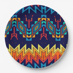 Prato De Papel Design abstrato de design tribal