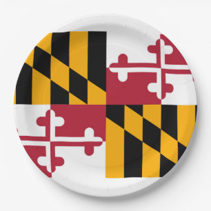 Prato De Papel Design da bandeira do estado de Maryland