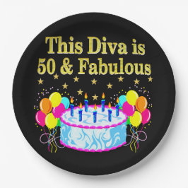 Prato De Papel Design DE CELEBRAÇÃO FABULOSA DO 50º PARTIDO