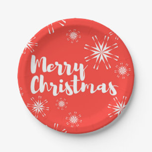 Prato De Papel Design de Feliz e Bravo Natal Feliz