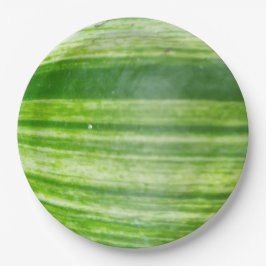 Prato De Papel design de folha natural de 9 polegadas em verde es
