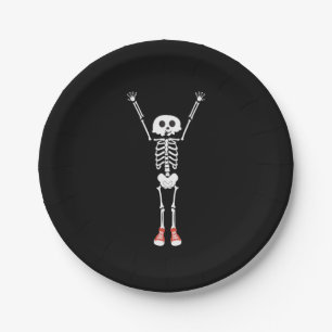 Prato De Papel Design de Halloween legal Skeleton
