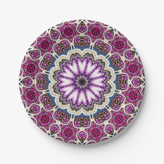 Prato De Papel design de mandala (Frente)