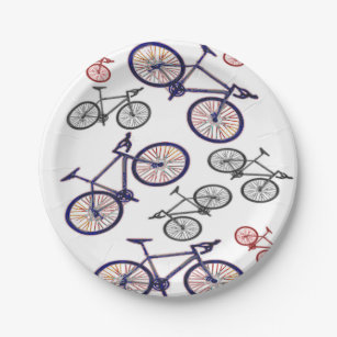 Prato De Papel Design do impressão da bicicleta