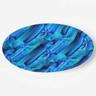 Prato De Papel Design gráfico sem emenda - preto azul mim