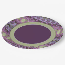Prato De Papel Design púrpura padrão
