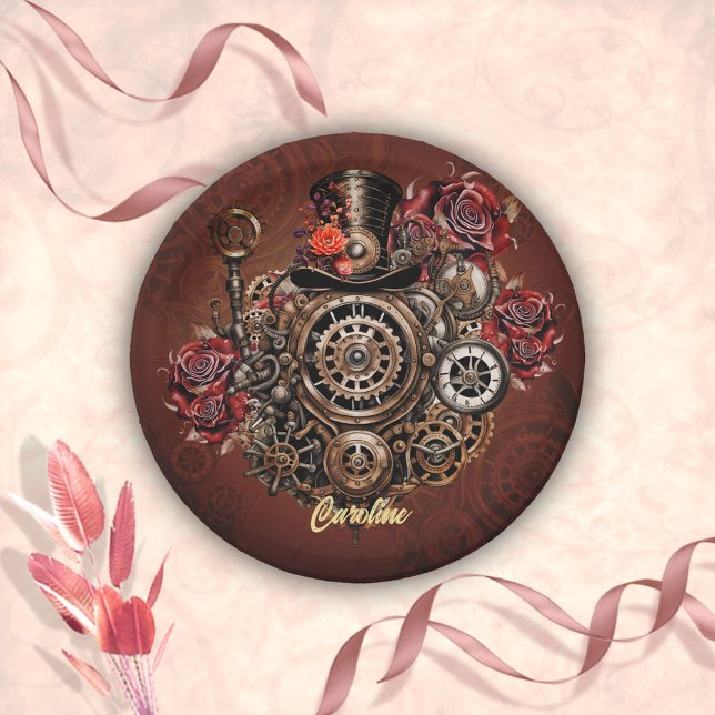 Prato De Papel Design Steampunk maravilhoso (Steampunk design)