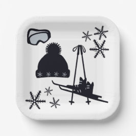 Prato De Papel Designs de neve de diferentes itens