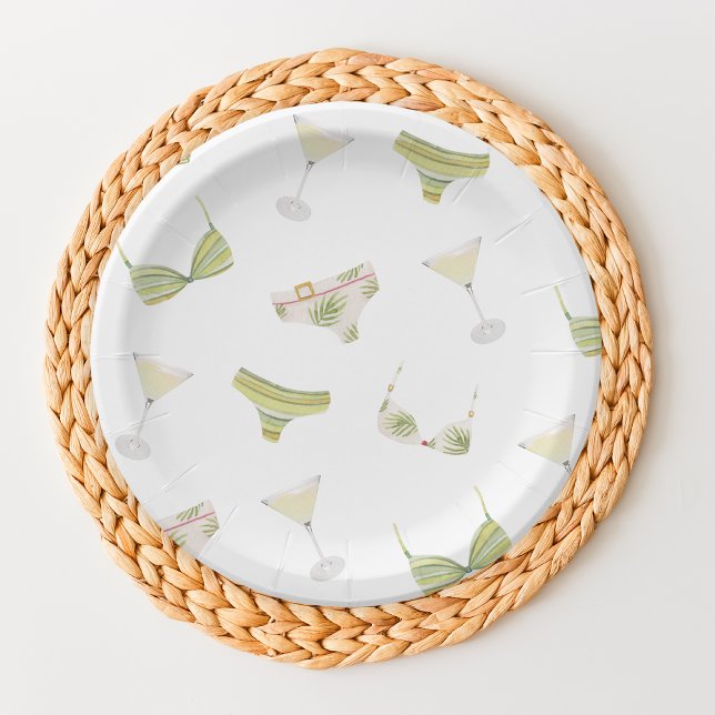 Prato De Papel Despedida de Solteira Chá de Noiva Bikinis e Marti (Criador carregado)