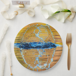 Prato De Papel Despejo na noite de outono