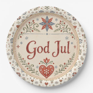 Prato De Papel Deus Jul nórdico Natal norueguês