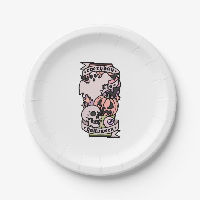 Prato De Papel Dia das Bruxas (Frente)