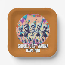 Dia de as Bruxas engraçado Ghouls Só Quer Festa Di