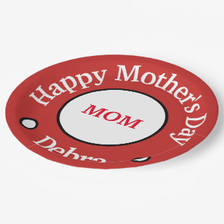 Prato De Papel Dia de as mães