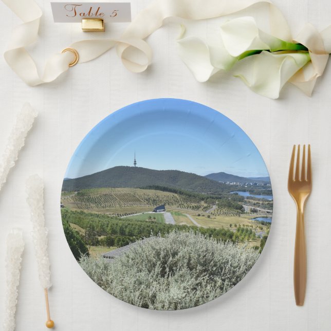 Prato De Papel Dia de Idílio em Camberra (Casamento)