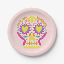 Dia de los Muertos Partido Decorre Placas de Papel