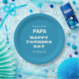 Prato De Papel Dia de os pais Feliz Papá Personalizado Placa de P