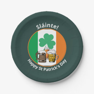 Prato De Papel Dia de São Patrício Irish Flag