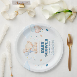 PRATO DE PAPEL DIA DO CHÁ DE BEBÊ PERSONALIZADO