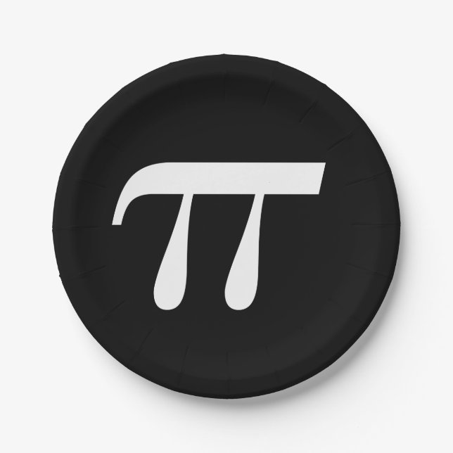 Prato De Papel Dia do Pi (Frente)