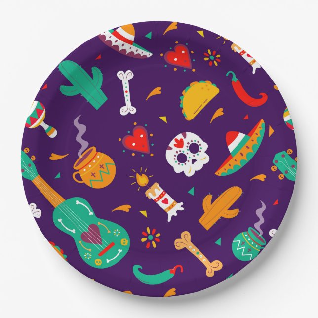 Prato De Papel Dia Dos Mortos (Frente)