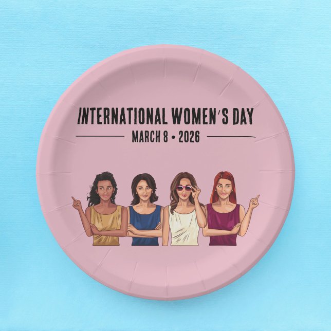 Prato De Papel Dia Internacional da Mulher (Criador carregado)