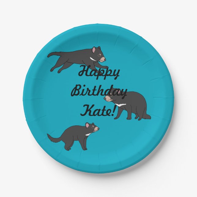 Prato De Papel Diabo da Tasmânia (Frente)