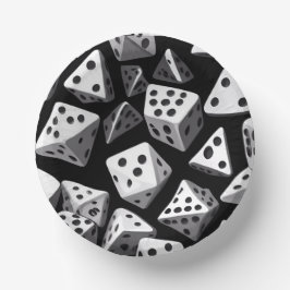 Prato De Papel Dice Delight: Uma Cascata Geométrica