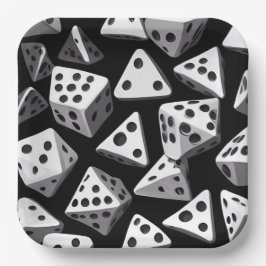 Prato De Papel Dice Delight: Uma Cascata Geométrica