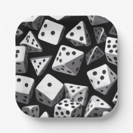 Prato De Papel Dice Delight: Uma Cascata Geométrica