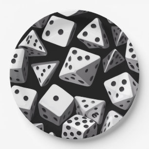 Prato De Papel Dice Delight: Uma Cascata Geométrica