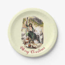 Prato De Papel Dickens Fantasma Vintage Scrooge Uma Carta de Nata