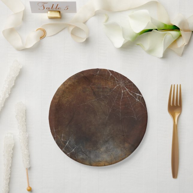 Prato De Papel Dificuldade na Web de prata gótica (Casamento)