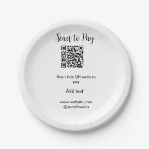 Prato De Papel Digitalizar para pagar digitalização código QR adi