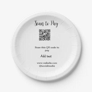 Prato De Papel Digitalizar para pagar digitalização código QR adi