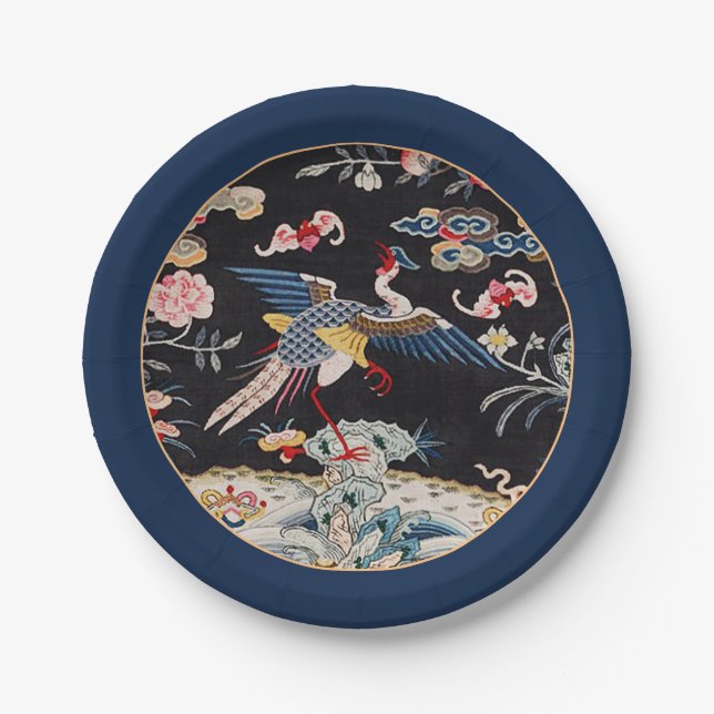 Prato De Papel Dinastia ouro Pheasant & Quing /imperial China Pa (Frente)